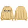 Gold and Navy Crewneck Sweatshirt with Holiday Graphic